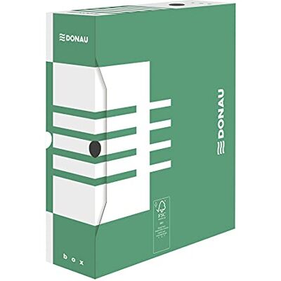DONAU 7661301FSC-06 Ablage Schachtel Archivbox aus recyceltem Karton Archiv-Ablagebox Stabil 20er Pack A4/100mm/ B Rückenbreite Farbe: Grün die FSC® Zertifiziert DONAU 7661301FSC-06 Ablage Schachtel Archivbox aus recyceltem Karton Archiv-Ablagebox Stabil 20er Pack A4/100mm/ B Rückenbreite Farbe: Grün die FSC® Zertifiziert