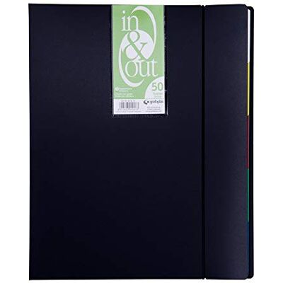 Grafoplás 39405010 Ringbuch A4, inkl. 50 Hüllen, in&out-System, Schwarz Grafoplás 39405010 Ringbuch A4, inkl. 50 Hüllen, in&out-System, Schwarz