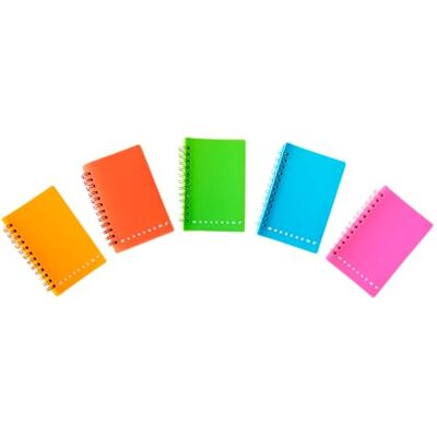 Pigna , Maxi spiralgebundene Notizbücher MONOCROMO FLUO PPL, Papierformat A7, 8x12 cm, 70 Blatt, 80 g/m² Papier, 5M innen, 5 mm Quadrate, 10 Stück. Pigna , Maxi spiralgebundene Notizbücher MONOCROMO FLUO PPL, Papierformat A7, 8x12 cm, 70 Blatt, 80 g/m² Papier, 5M innen, 5 mm Quadrate, 10 Stück.