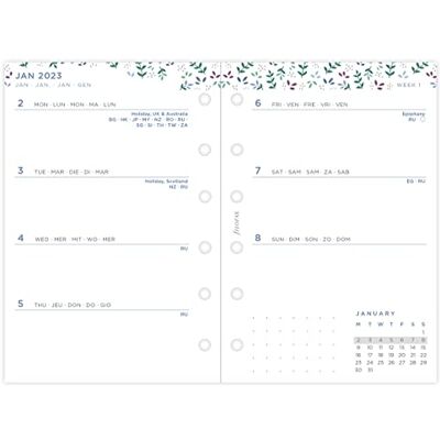 Filofax Pocket Garden Terminplaner 2023, Wochenansicht, 23-68292 Filofax Pocket Garden Terminplaner 2023, Wochenansicht, 23-68292