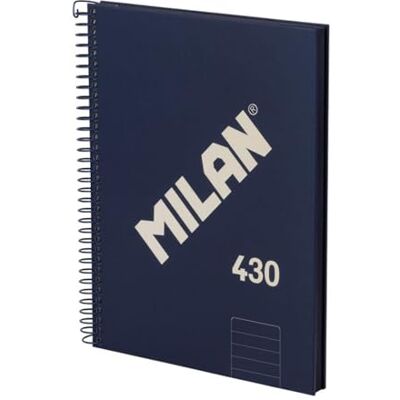 MILAN ® Notizbuch A5, Hardcover, liniertes Papier (7 mm), 80 Blatt, 95 g/m², Kollektion 430, blau MILAN ® Notizbuch A5, Hardcover, liniertes Papier (7 mm), 80 Blatt, 95 g/m², Kollektion 430, blau
