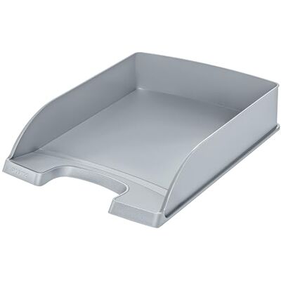 Leitz Briefkorb Standard A4, 5er Pack, Briefablage in Premium-Qualität, Stapelbare Ablagefächer als Schreibtisch-Organizer, Silber, Kombinierbar mit Plus-Serie, 52270084 Leitz Briefkorb Standard A4, 5er Pack, Briefablage in Premium-Qualität, Stapelbare Ablagefächer als Schreibtisch-Organizer, Silber, Kombinierbar mit Plus-Serie, 52270084