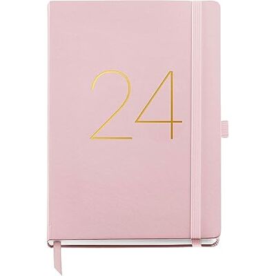 Miquelrius Jahreskalender 2024, Tagesansicht, Größe Plus 155 x 213 mm (ähnlich A5), fester Einband aus Kunstleder genäht, Gummiband, Katalanisch, Englisch und Portugiesisch, Rosa Miquelrius Jahreskalender 2024, Tagesansicht, Größe Plus 155 x 213 mm (ähnlich A5), fester Einband aus Kunstleder genäht, Gummiband, Katalanisch, Englisch und Portugiesisch, Rosa