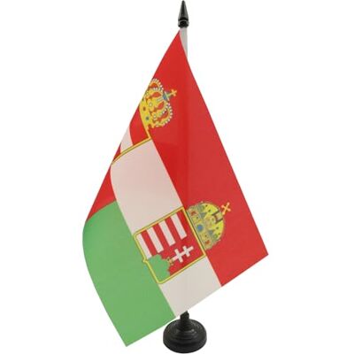 AZ FLAG Tischflagge Österreich-Ungarn 1867-1918 21x14 cm Kunststoffsockel Für innen Österreichisch-Ungarische Monarchie Tischflagge genähte Ausführung mit verstärkten Kanten mit Kunststoffstab AZ FLAG Tischflagge Österreich-Ungarn 1867-1918 21x14 cm Kunststoffsockel Für innen Österreichisch-Ungarische Monarchie Tischflagge genähte Ausführung mit verstärkten Kanten mit Kunststoffstab