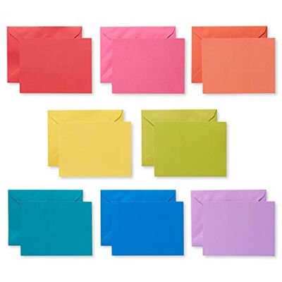 American Greetings Blanko-Karten mit Umschlägen, Regenbogenfarben, 200 Stück American Greetings Blanko-Karten mit Umschlägen, Regenbogenfarben, 200 Stück