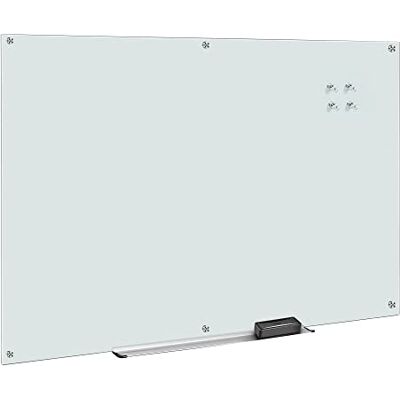 Amazon Trocken abwischbares Whiteboard aus Glas, magnetisch, 183 x 122 cm, Weiß Amazon Trocken abwischbares Whiteboard aus Glas, magnetisch, 183 x 122 cm, Weiß