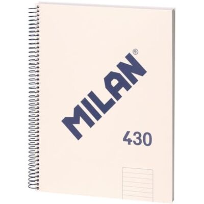 MILAN ® Notizbuch mit Spiralbindung, liniert, 80 Blatt A4, Serie 1918, beige MILAN ® Notizbuch mit Spiralbindung, liniert, 80 Blatt A4, Serie 1918, beige