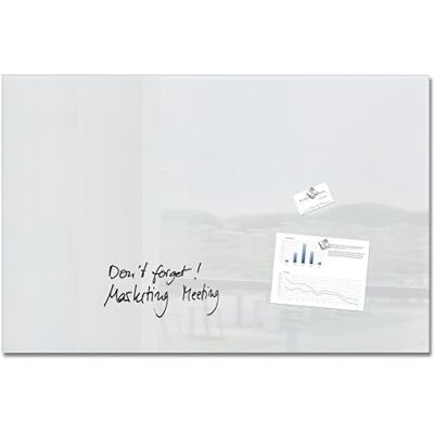 Sigel GL141 Premium Glas-Whiteboard 100x65 cm super-weiß hochglänzend, SGS geprüft, einfache Montage, incl. 3 starke Magnete, Glas-Magnettafel für Büro & Schule, Artverum Sigel GL141 Premium Glas-Whiteboard 100x65 cm super-weiß hochglänzend, SGS geprüft, einfache Montage, incl. 3 starke Magnete, Glas-Magnettafel für Büro & Schule, Artverum
