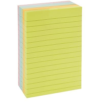 Amazon Rechteckig Mini-Haftnotizen, 10,16 x 15 cm, Gemischt Farben, 5 Stück, Bunt Amazon Rechteckig Mini-Haftnotizen, 10,16 x 15 cm, Gemischt Farben, 5 Stück, Bunt