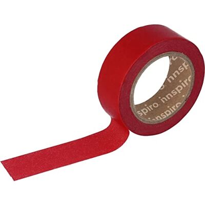 INNSPIRO - 17431 - Rot - 15 mm x 10 m - Maskierband INNSPIRO - 17431 - Rot - 15 mm x 10 m - Maskierband