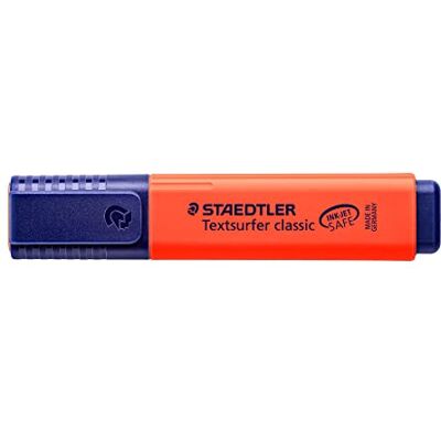 Staedtler 364-2 Textsurfer classic Textmarker, Keilspitze, circa 1 5 mm, 10 Stück im Kartonetui, rot Staedtler 364-2 Textsurfer classic Textmarker, Keilspitze, circa 1 5 mm, 10 Stück im Kartonetui, rot