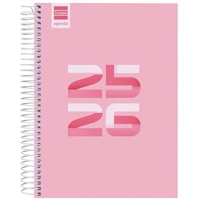 Finocam Cool Kalender 2025/2026, 1 Tag pro Seite, September 2025 Juni 2026 (Unterrichtsjahr), Juli und August als Übersicht, Rosa, Spanisch Finocam Cool Kalender 2025/2026, 1 Tag pro Seite, September 2025 Juni 2026 (Unterrichtsjahr), Juli und August als Übersicht, Rosa, Spanisch