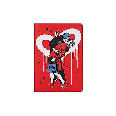 ART Design24 Offizielles TVBOY Heft, Grafik The Influencer's Kiss, innen gepunktet, 100 weiße Blätter, umweltfreundliches Papier, Format A5, 15 x 21 cm ART Design24 Offizielles TVBOY Heft, Grafik The Influencer's Kiss, innen gepunktet, 100 weiße Blätter, umweltfreundliches Papier, Format A5, 15 x 21 cm