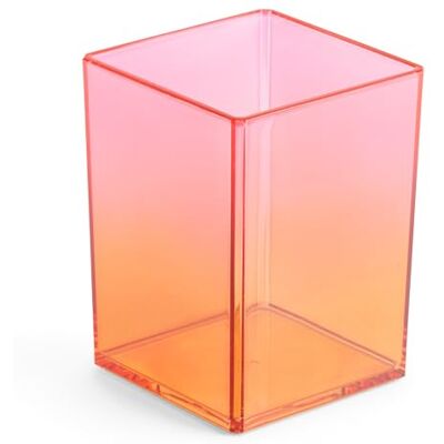 Miquelrius Stifteköcher 75 x 101 x 75 mm, Aufbewahrungsbox für Büro, Schreibtisch oder Arbeitszimmer, Aufbewahrung von Utensilien und Organizer, Polystyrol, Farbverlauf Orange/Rot Miquelrius Stifteköcher 75 x 101 x 75 mm, Aufbewahrungsbox für Büro, Schreibtisch oder Arbeitszimmer, Aufbewahrung von Utensilien und Organizer, Polystyrol, Farbverlauf Orange/Rot