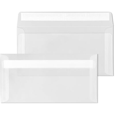 ÖKI Transparentkuvert C5/6, 50 Stück, Briefumschlag mit Haftstreifen, 110x220mm, 100g, weiß klar ÖKI Transparentkuvert C5/6, 50 Stück, Briefumschlag mit Haftstreifen, 110x220mm, 100g, weiß klar