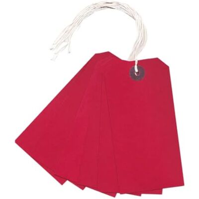 Q-Connect KF01627 Anhänger mit Bändchen 120 x 60 mm 1000 Stück rot Q-Connect KF01627 Anhänger mit Bändchen 120 x 60 mm 1000 Stück rot