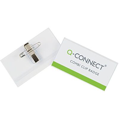 Q-Connect KF01568 Kombi-Ausweisschildhülle 40 x 75 mm 50 Stück Q-Connect KF01568 Kombi-Ausweisschildhülle 40 x 75 mm 50 Stück