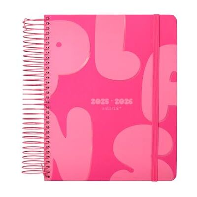 Liderpapel Schülerkalender Antartik, 25-26, Spiralbindung, Rosa, Fuchsia, Seite, A5, zweisprachig, FSC, 80 g Liderpapel Schülerkalender Antartik, 25-26, Spiralbindung, Rosa, Fuchsia, Seite, A5, zweisprachig, FSC, 80 g
