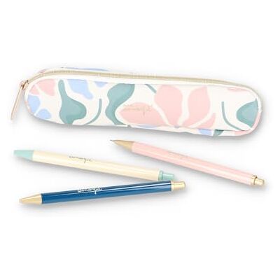 Mr. Wonderful Schreibset Flower Print Etui, 2 Kugelschreiber, 1 Bleistift Mr. Wonderful Schreibset Flower Print Etui, 2 Kugelschreiber, 1 Bleistift