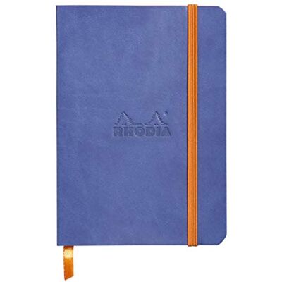 Rhodia 117358C rama Notizheft (mit weichem Umschlag, dot grid, 72 Blatt, 90 g elfenbeinfarbenes Papier, DIN A6, 10,5 x 14,8 cm, Lesezeichen, Innentasche) 1 Stück saphirblau Rhodia 117358C rama Notizheft (mit weichem Umschlag, dot grid, 72 Blatt, 90 g elfenbeinfarbenes Papier, DIN A6, 10,5 x 14,8 cm, Lesezeichen, Innentasche) 1 Stück saphirblau