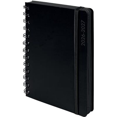 Exacompta – 184277E – Tageskalender Forum Black and Color – 1 Tag pro Seite – 12 cm x 17 cm – Einband aus Polypropylen mit Metallspirale – August 2021 bis Juli 2022 – Schwarz Exacompta – 184277E – Tageskalender Forum Black and Color – 1 Tag pro Seite – 12 cm x 17 cm – Einband aus Polypropylen mit Metallspirale – August 2021 bis Juli 2022 – Schwarz