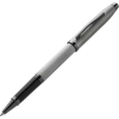 Cross Century II Tintenroller, poliert, schiefergrau, graviertes Rautenmuster mit schiefergrauem PVD-Termin, Selectip Cross Century II Tintenroller, poliert, schiefergrau, graviertes Rautenmuster mit schiefergrauem PVD-Termin, Selectip