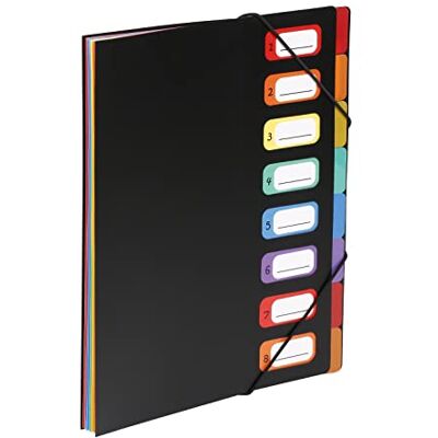Viquel Regenbogen-Fächermappe A4, 8 Unterteilungen, aus Polypropylen Viquel Regenbogen-Fächermappe A4, 8 Unterteilungen, aus Polypropylen