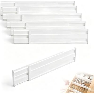 ECVUKQ 6 Stück Schubladentrenner Verstellbar, Schubladen Trenner 26.5-50 cm Drawer Dividers Flexibel Schubladenteiler Verstellbar Schubladen Organizer für Küche Schlafzimmer Büro Schreibtisch ECVUKQ 6 Stück Schubladentrenner Verstellbar, Schubladen Trenner 26.5-50 cm Drawer Dividers Flexibel Schubladenteiler Verstellbar Schubladen Organizer für Küche Schlafzimmer Büro Schreibtisch