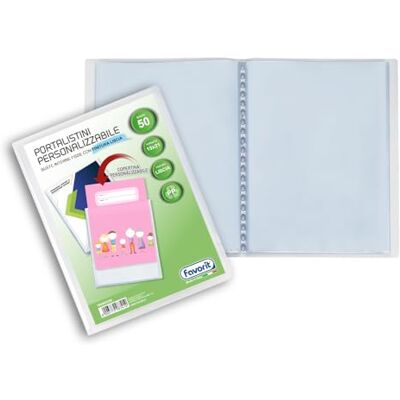 Favorit Ringbuch mit festen Umschlägen und individuell gestaltbarer Vordertasche 50 transparente Blätter 15x21 cm A5 Favorit Ringbuch mit festen Umschlägen und individuell gestaltbarer Vordertasche 50 transparente Blätter 15x21 cm A5