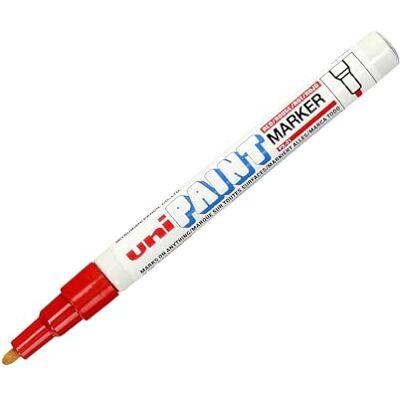 uni-ball 182126 Lackmarker Uni Paint PX-21, Rundspitze, 1 1,5 mm, dünn, rot, 1 Stück uni-ball 182126 Lackmarker Uni Paint PX-21, Rundspitze, 1 1,5 mm, dünn, rot, 1 Stück