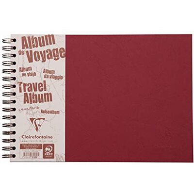 Clairefontaine 781062C Reisealbum (DIN A4, 21 x 29,7 cm quer Age Bag liniert, 40 Blatt) rot Clairefontaine 781062C Reisealbum (DIN A4, 21 x 29,7 cm quer Age Bag liniert, 40 Blatt) rot