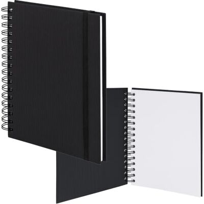 Rössler S.O.H.O. Notizbuch A5 blanko mit Gummizug Schwarz Spiralnotizbuch mit Gummizug für Notizen, Skizzen, Bullet Journaling, Ideen und Planung Rössler S.O.H.O. Notizbuch A5 blanko mit Gummizug Schwarz Spiralnotizbuch mit Gummizug für Notizen, Skizzen, Bullet Journaling, Ideen und Planung