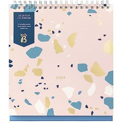 Busy B Tischkalender von Januar bis Dezember 2024 Terrazzo Schreibtischplaner mit Steckfächern und integriertem Ständer. Perfekt für Büro- und Schreibtischorganisation, Klein Busy B Tischkalender von Januar bis Dezember 2024 Terrazzo Schreibtischplaner mit Steckfächern und integriertem Ständer. Perfekt für Büro- und Schreibtischorganisation, Klein
