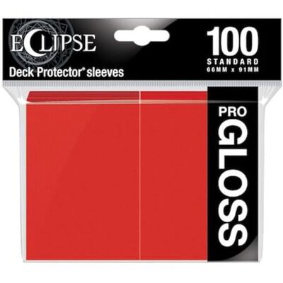 Ultra Pro Eclipse Gloss Kartenhüllen – Apfelrot – Standardgröße 66 x 91 mm – 100 Stück – Glänzende Deck Protector Sleeves – Vollständig blickdicht & ideal für Turniere Ultra Pro Eclipse Gloss Kartenhüllen – Apfelrot – Standardgröße 66 x 91 mm – 100 Stück – Glänzende Deck Protector Sleeves – Vollständig blickdicht & ideal für Turniere