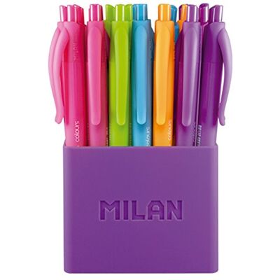 MILAN Bote 24 bolígrafos P1 Touch Colours colores surtidos MILAN Bote 24 bolígrafos P1 Touch Colours colores surtidos