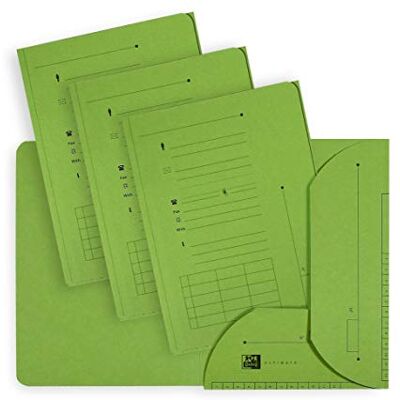 Oxford OBLIQUE AZ Paquet de 25 sous dossiers 2 rabats HV vert tilleul, kraft 240g Oxford OBLIQUE AZ Paquet de 25 sous dossiers 2 rabats HV vert tilleul, kraft 240g