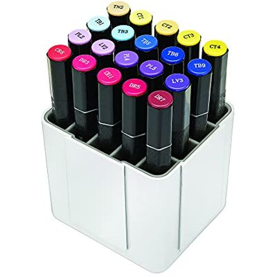 Deflecto Ineinandergreifende Markierungs-Organizer, Schreibtisch- und Bastelorganizer, für bis zu 20 Marker, weiß, 10,4 cm B x 10,2 cm H x 11,4 cm T (29123CR) Deflecto Ineinandergreifende Markierungs-Organizer, Schreibtisch- und Bastelorganizer, für bis zu 20 Marker, weiß, 10,4 cm B x 10,2 cm H x 11,4 cm T (29123CR)