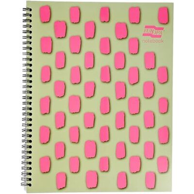 Exacompta Europa Splash EU1503Z Notizbücher, Spiralbindung, heller Einband, 160 linierte Seiten, A4+, mikroperforierte Seiten, 3 Stück, pink/grüner Einband Exacompta Europa Splash EU1503Z Notizbücher, Spiralbindung, heller Einband, 160 linierte Seiten, A4+, mikroperforierte Seiten, 3 Stück, pink/grüner Einband