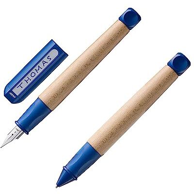 Lamy abc Set kindgerechter Schreiblernfüller 009, Bleistift 109 aus Ahornholz rutschfestem Griffstück in Blau, Stahlfeder für Anfänger inkl. Tintenpatrone T 10 blau und Bleistiftmine M 44 1,4mm B Lamy abc Set kindgerechter Schreiblernfüller 009, Bleistift 109 aus Ahornholz rutschfestem Griffstück in Blau, Stahlfeder für Anfänger inkl. Tintenpatrone T 10 blau und Bleistiftmine M 44 1,4mm B