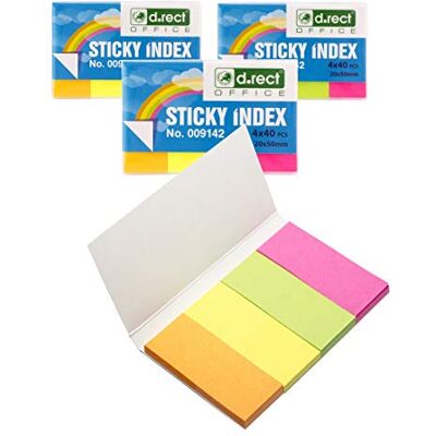 D.RECT Haftstreifen Pagemarker Index Haftmarker Film Textstreifen 20x50mm 4x40 Stück Kartondispenser 24 Stück D.RECT Haftstreifen Pagemarker Index Haftmarker Film Textstreifen 20x50mm 4x40 Stück Kartondispenser 24 Stück