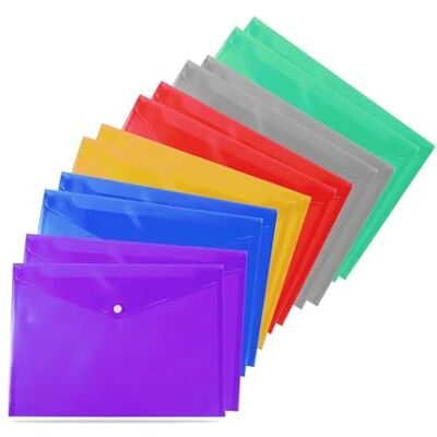 G4GADGET Dokumentenmappe, A4, für Dokumente, Papiere und Notizen, transparent, 12 Stück G4GADGET Dokumentenmappe, A4, für Dokumente, Papiere und Notizen, transparent, 12 Stück