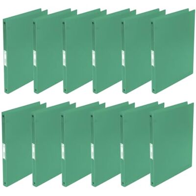 Q-Connect KF02919 Ringbuch / 12 Stück/ A4 4-Ring 16 mm/Farbe: Grün Transparent/aus Starkem Transluzente PP-Folie / 22 mm Rücken/Ringhefter Plastik/Ringordner Schmal Dünne Ordner Q-Connect KF02919 Ringbuch / 12 Stück/ A4 4-Ring 16 mm/Farbe: Grün Transparent/aus Starkem Transluzente PP-Folie / 22 mm Rücken/Ringhefter Plastik/Ringordner Schmal Dünne Ordner