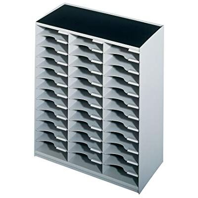 Paperflow Modulodoc 80302 Mailsorter, Kunststoff, stapelbar, 36 x A4-Fächer, B 674 x T 308 x H 791 mm, Grau Paperflow Modulodoc 80302 Mailsorter, Kunststoff, stapelbar, 36 x A4-Fächer, B 674 x T 308 x H 791 mm, Grau