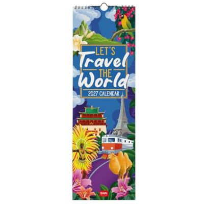 LEGAMI – Kalender 2027 Wandkalender, Let's Travel, 12 Monate, 16 x 49 cm LEGAMI – Kalender 2027 Wandkalender, Let's Travel, 12 Monate, 16 x 49 cm