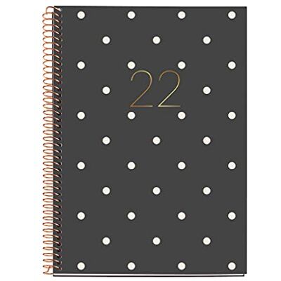 Miquelrius Jahresplaner 2022 Grafik Tag Seite Plus Format 155 x 213 mm (ca. A5) Fester, matter Einband Polka Dots Spanisch Miquelrius Jahresplaner 2022 Grafik Tag Seite Plus Format 155 x 213 mm (ca. A5) Fester, matter Einband Polka Dots Spanisch