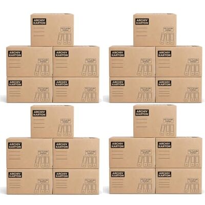 BURI Archivkarton 20er Set A4 Ordnerbox Archivbox Wellpappe Braun Lagerkarton , für 5 Ordner, Steckdeckel, stapelbar bis 30 kg, Tragegriffe, Beschriftungsfeld, Büroorganisation, Dokumentenlagerung BURI Archivkarton 20er Set A4 Ordnerbox Archivbox Wellpappe Braun Lagerkarton , für 5 Ordner, Steckdeckel, stapelbar bis 30 kg, Tragegriffe, Beschriftungsfeld, Büroorganisation, Dokumentenlagerung