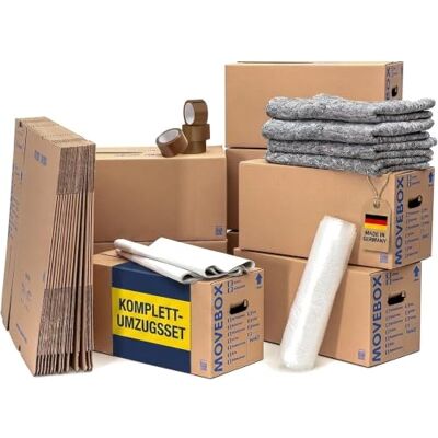 KK Verpackungen Umzugspaket 2-3 Zimmer Wohnung 4 Umzugsdecken, 50 Umzugskartons 2-wellig, Packseide, Luftpolsterfolie, Klebeband Umzugsset Komplett Umzugsmaterial & Umzugszubehör KK Verpackungen Umzugspaket 2-3 Zimmer Wohnung 4 Umzugsdecken, 50 Umzugskartons 2-wellig, Packseide, Luftpolsterfolie, Klebeband Umzugsset Komplett Umzugsmaterial & Umzugszubehör