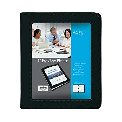 Blue Sky ProView Legacy 94029 Ringbuch, Briefgröße, 2,5 cm, strukturierter Kunstledereinband, integrierte Taschen, für 175 Blatt Blue Sky ProView Legacy 94029 Ringbuch, Briefgröße, 2,5 cm, strukturierter Kunstledereinband, integrierte Taschen, für 175 Blatt