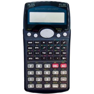 Plus Office Wissenschaftlicher Taschenrechner für Ingenieurwesen, Schule und Universität, 2-zeiliges Display (10+2 Ziffern), hyperbolische und trigonometrische Funktionen (FX-283) Plus Office Wissenschaftlicher Taschenrechner für Ingenieurwesen, Schule und Universität, 2-zeiliges Display (10+2 Ziffern), hyperbolische und trigonometrische Funktionen (FX-283)
