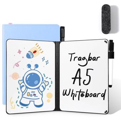 AGM Mini Whiteboard Blau, Tragbar A5 Memoboard Klein Doppelseitiges Schreiben Whiteboard Kein Magnet, 15 x 21 cm Harte Schale für Büro, Schule, Zuhause inkl. 1 Marker mit Radierspitze AGM Mini Whiteboard Blau, Tragbar A5 Memoboard Klein Doppelseitiges Schreiben Whiteboard Kein Magnet, 15 x 21 cm Harte Schale für Büro, Schule, Zuhause inkl. 1 Marker mit Radierspitze